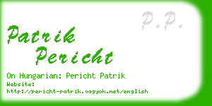 patrik pericht business card